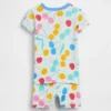 Conjunto de pijama de pantalones cortos de algodón orgánico cepillado con estampado de cerezas para Bebé y Niño
