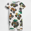 Conjunto de pijama de pantalones cortos de algodón orgánico cepillado Hot Wheels para niños y bebés