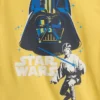 Conjunto de pijama de pantalones cortos de algodón orgánico cepillado para niños de Star Wars