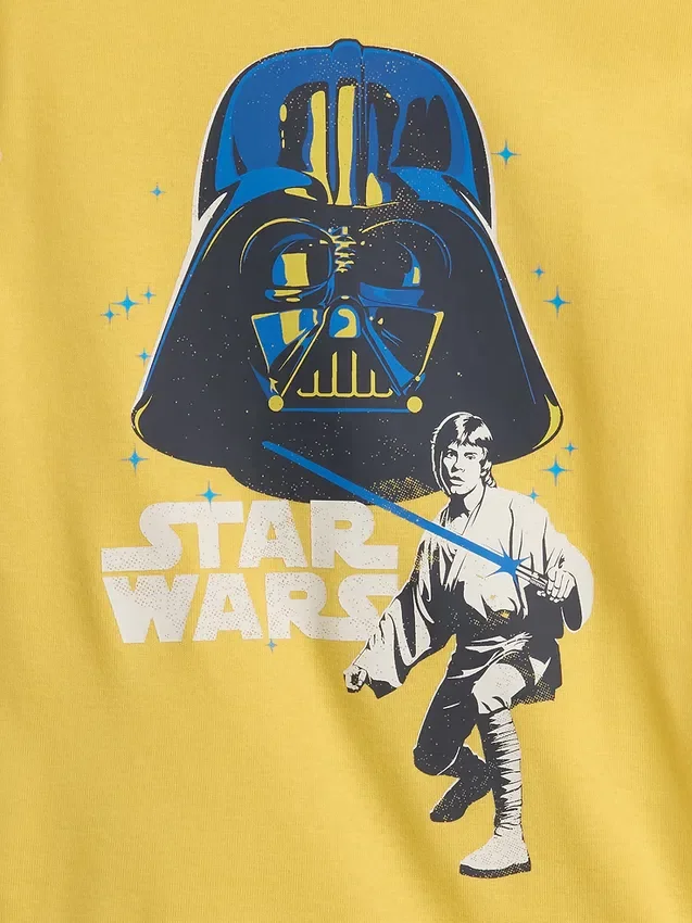 Conjunto de pijama de pantalones cortos de algodón orgánico cepillado para niños de Star Wars