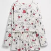 Conjunto de pijama de pantalones cortos de Snoopy reciclado para niños