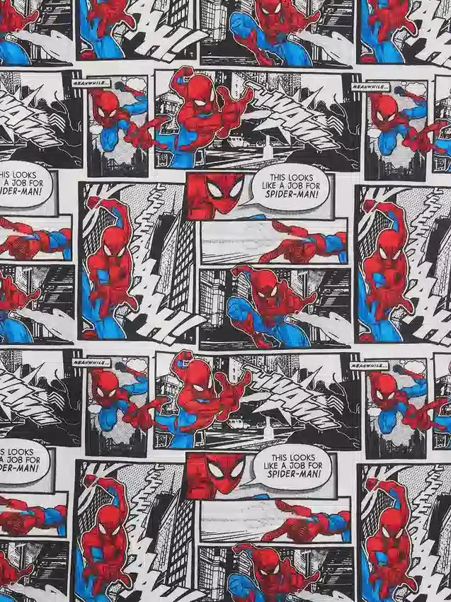 Conjunto de pijama de pantalones cortos para niños de Spider-Man de algodón orgánico cepillado