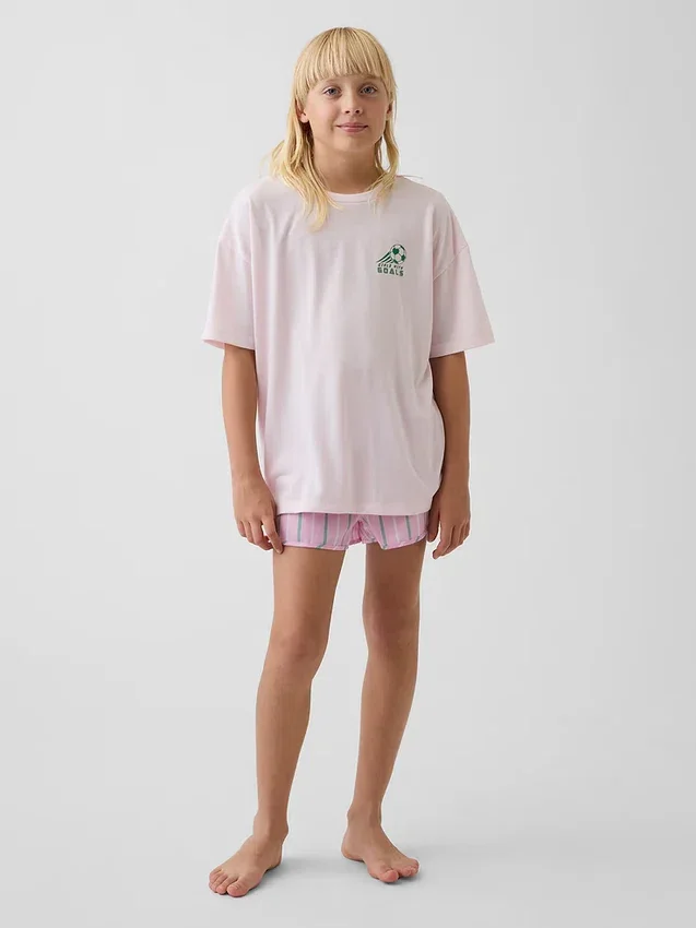 Conjunto de pijama de pantalones cortos reciclado para niños