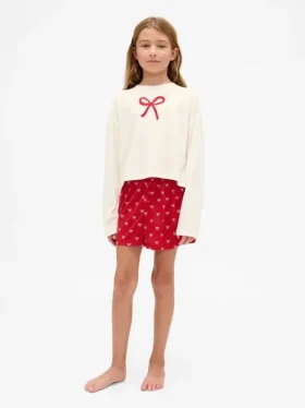 Conjunto de pijama de pantalones cortos reciclado para niños