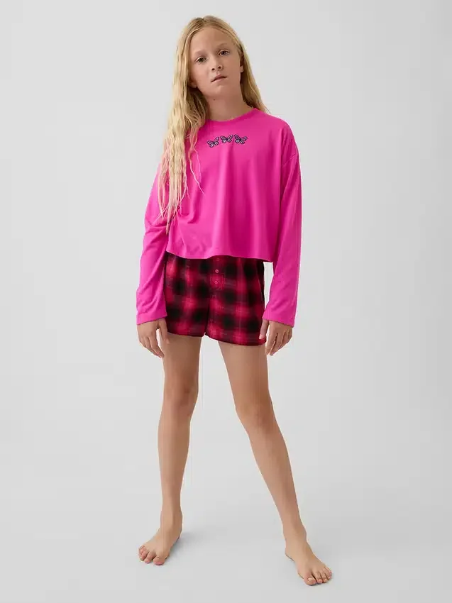 Conjunto de pijama de pantalones cortos reciclado para niños