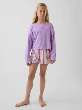 Conjunto de pijama de pantalones cortos reciclado para niños