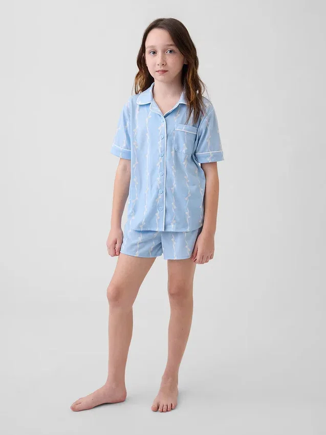 Conjunto de pijama de pantalones cortos reciclado para niños