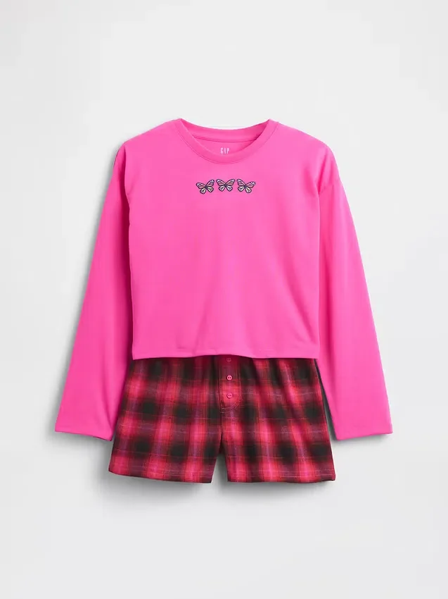 Conjunto de pijama de pantalones cortos reciclado para niños