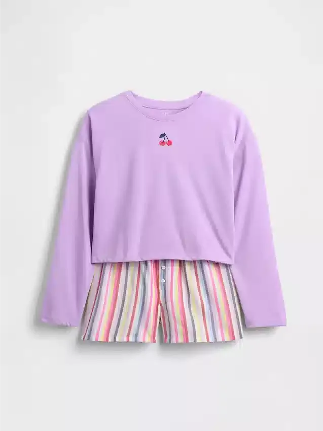 Conjunto de pijama de pantalones cortos reciclado para niños