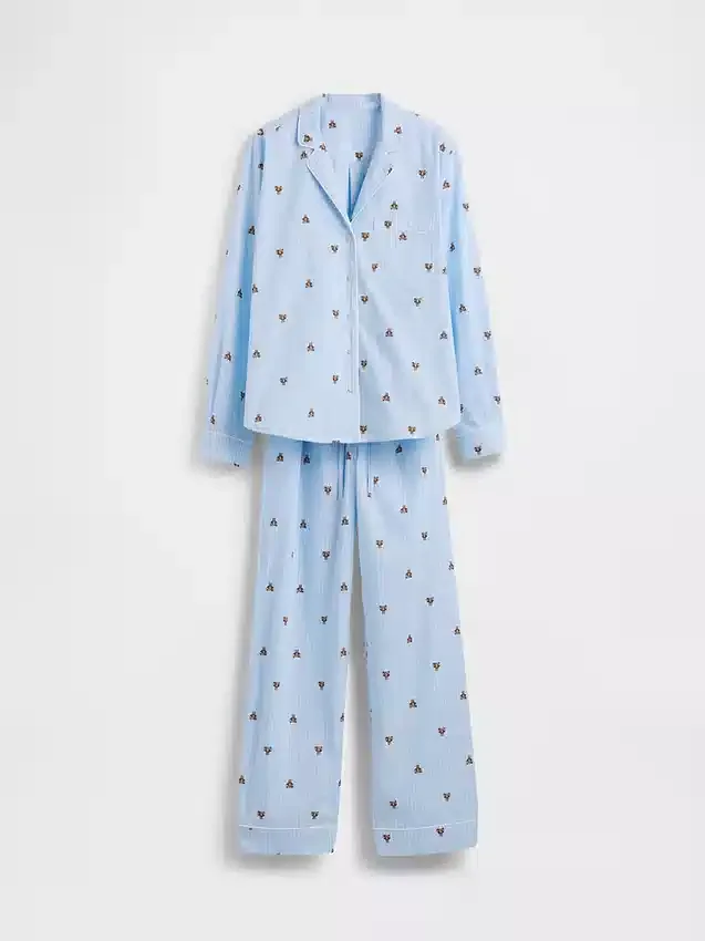 Conjunto de pijama de popelín
