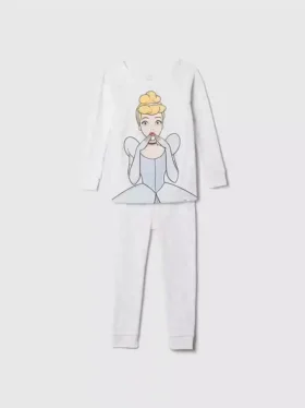 Conjunto de pijama de princesa de algodón orgánico cepillado de GAP × Disney Baby