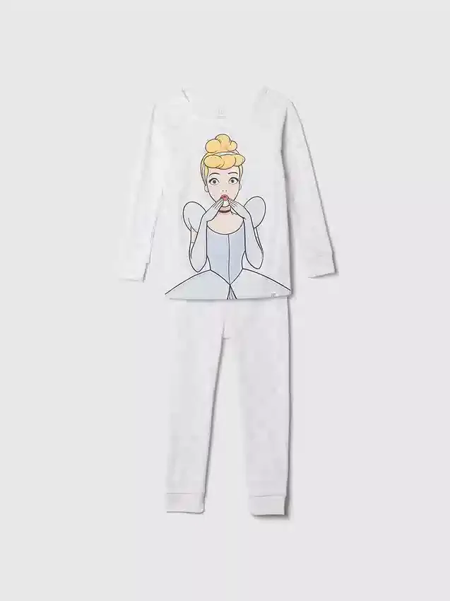 Conjunto de pijama de princesa de algodón orgánico cepillado de GAP × Disney Baby