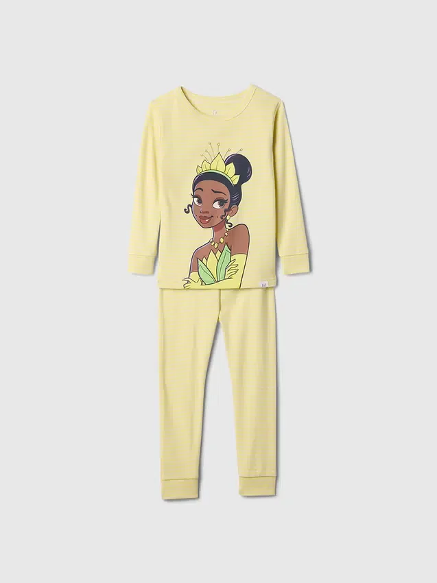 Conjunto de pijama de princesa de algodón orgánico cepillado de GAP × Disney Baby