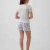 Conjunto de pijama infantil de punto acanalado reciclado con pantalones cortos