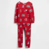 Conjunto de pijama navideño de algodón orgánico cepillado GAP × Disney para niños y bebés
