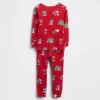 Conjunto de pijama navideño de algodón orgánico cepillado GAP × Disney para niños y bebés