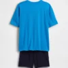Conjunto de pijama oversize reciclado para niños con pantalones cortos de fútbol
