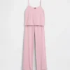 Conjunto de pijama para niños con camiseta sin mangas de punto pointelle reciclado