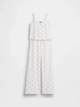 Conjunto de pijama para niños con camiseta sin mangas de punto pointelle reciclado
