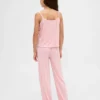 Conjunto de pijama para niños con camiseta sin mangas de punto pointelle reciclado