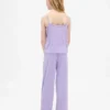 Conjunto de pijama para niños con camiseta sin mangas de punto pointelle reciclado