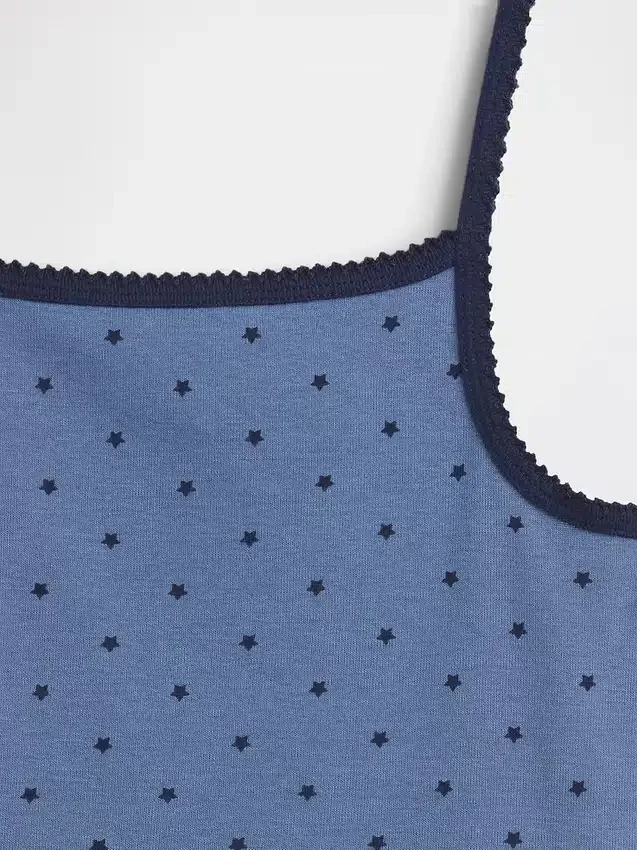 Conjunto de pijama para niños de algodón orgánico cepillado con camiseta sin mangas y pantalones cortos