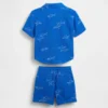 Conjunto de polo de gasa de algodón para bebés y niños pequeños