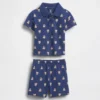 Conjunto de polo de piqué con el oso Brannan para bebé