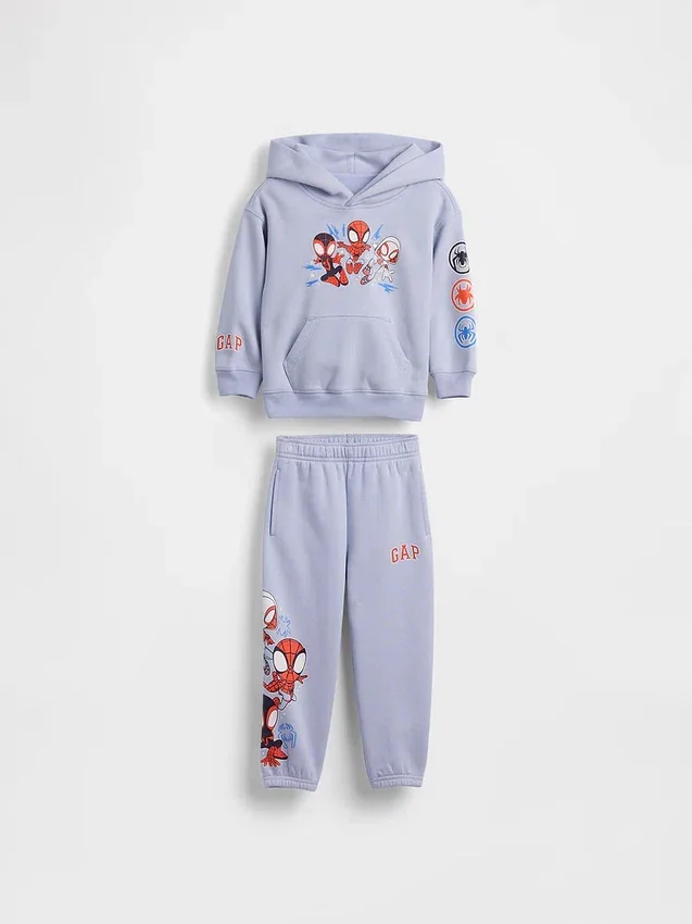 Conjunto de sudadera con capucha Vintagesoft de Marvel para bebés y niños pequeños