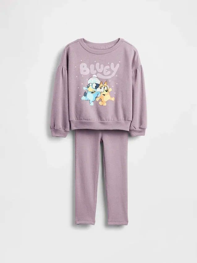 Conjunto de sudadera y leggings acanalados Bluey Vintagesoft para Bebé y Niño