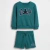 Conjunto de sudadera y pantalones cortos Vintagesoft de felpa con logo del oso para Bebé y Niño