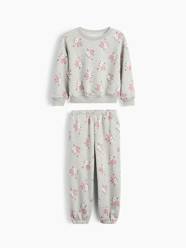 Conjunto de sudadera y pantalones de chándal con estampado floral Vintagesoft para Bebé y Niño