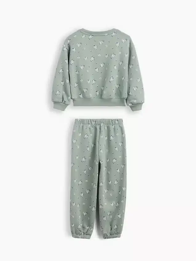 Conjunto de sudadera y pantalones de chándal con estampado floral Vintagesoft para Bebé y Niño