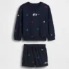 Conjunto de sudadera y shorts de felpa Vintagesoft para Bebé y Niño