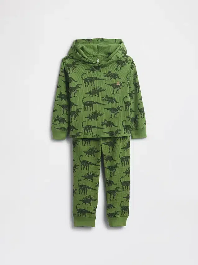 Conjunto de tela tipo waffle para bebés y niños pequeños