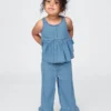 Conjunto de vaqueros con volantes para bebés y niños