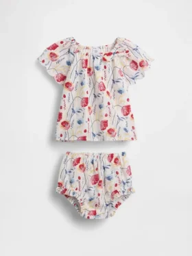 Conjunto floral para bebé