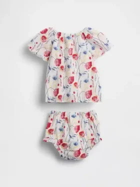 Conjunto floral para bebé