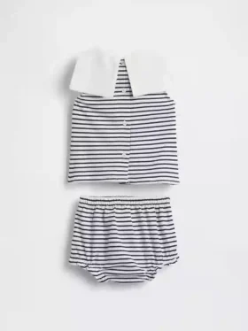 Conjunto marinero de algodón orgánico para bebé