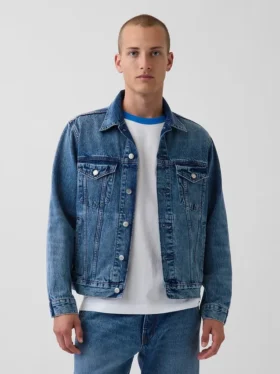 Consigue la chaqueta de mezclilla azul «Relaxed Icon»