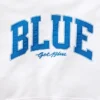 Consigue la sudadera con capucha de felpa francesa gruesa azul con logotipo