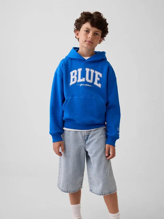 Consigue la sudadera con capucha holgada Vintagesoft para niños de Get Blue