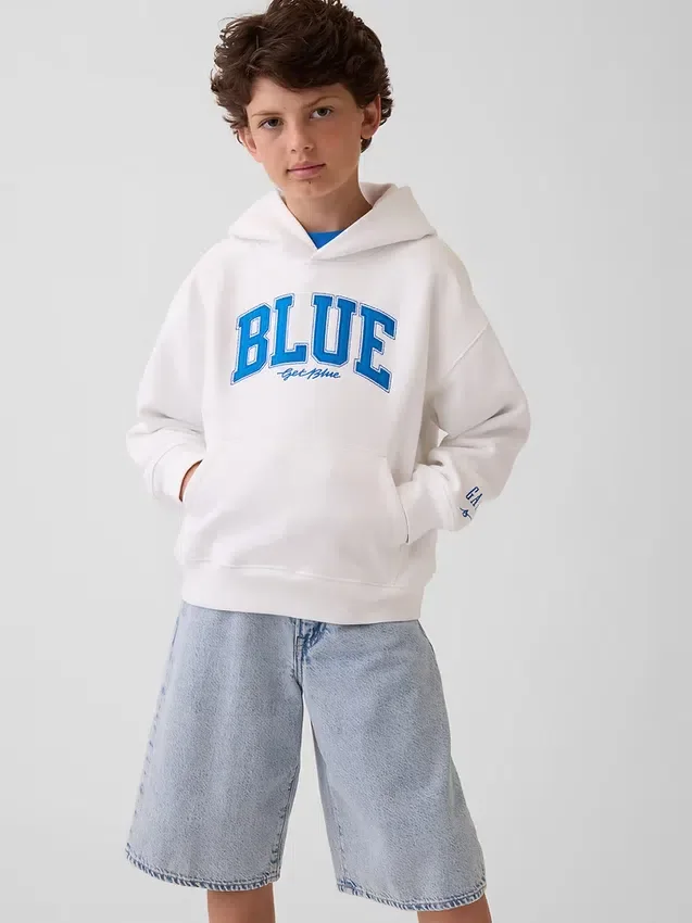 Consigue la sudadera con capucha holgada Vintagesoft para niños de Get Blue
