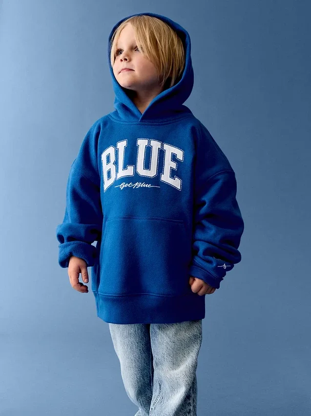 Consigue la sudadera con capucha holgada Vintagesoft para niños de Get Blue