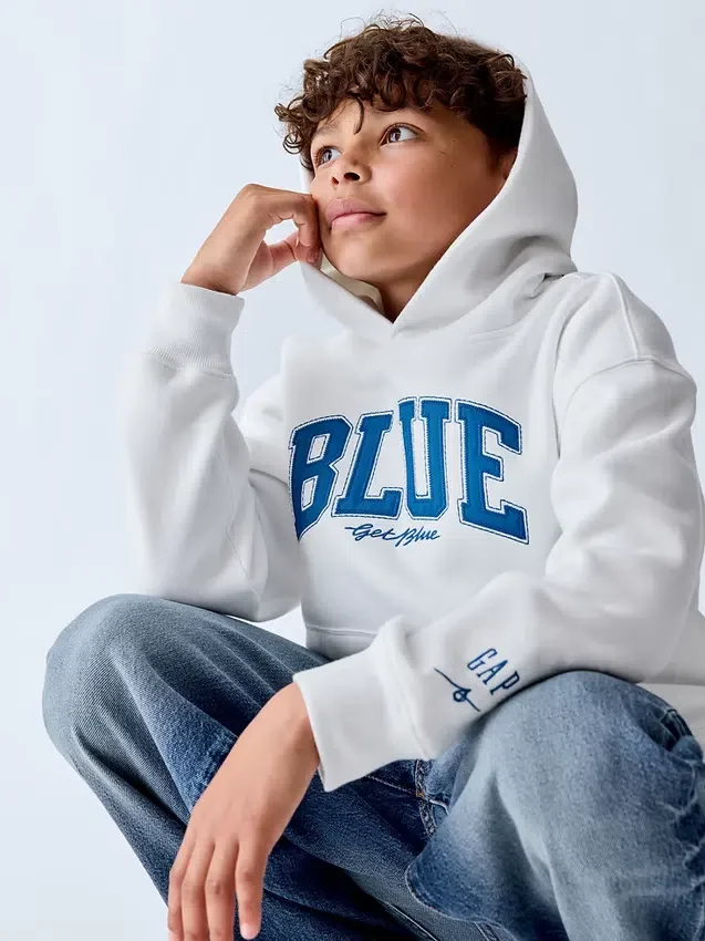 Consigue la sudadera con capucha holgada Vintagesoft para niños de Get Blue