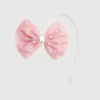 Diadema con lazo de tul y perlas «Sweet Wink»