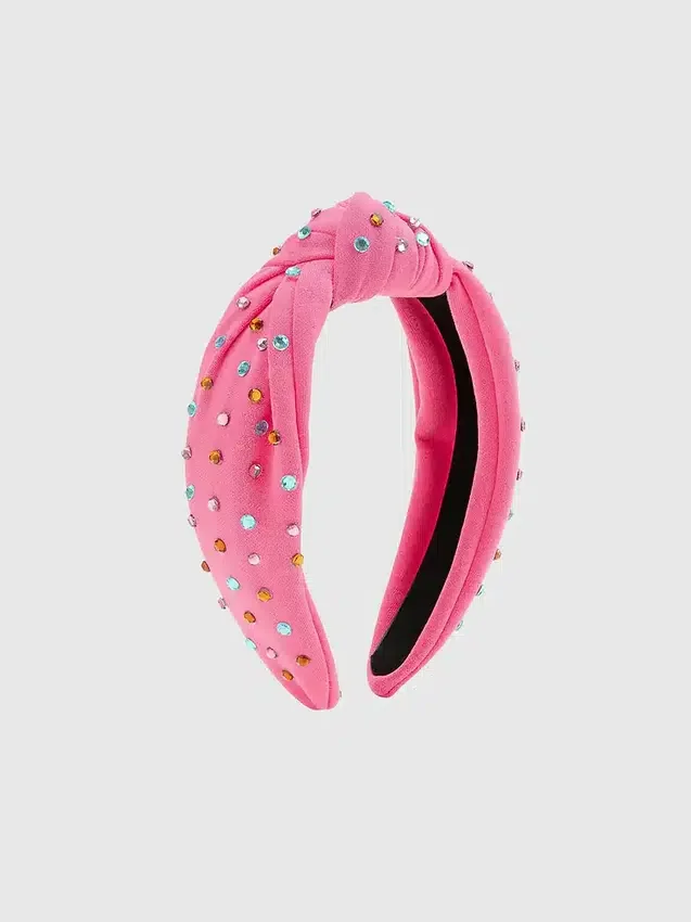 Diadema Sweet Wink con strass color frambuesa
