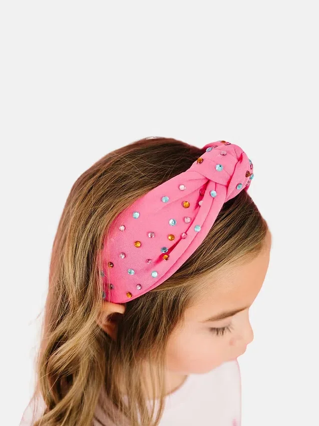 Diadema Sweet Wink con strass color frambuesa