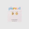 Dije con huella de pata perforado para aretes Huggie