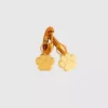 Dije con huella de pata perforado para aretes Huggie